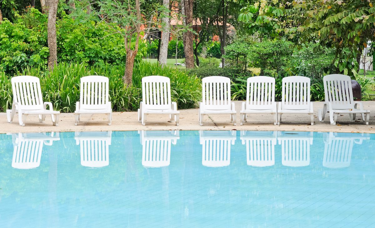 Pool deck lounge chairs