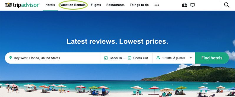 TripAdvisor Home Page - Search for Hotels and Vacation Rentals