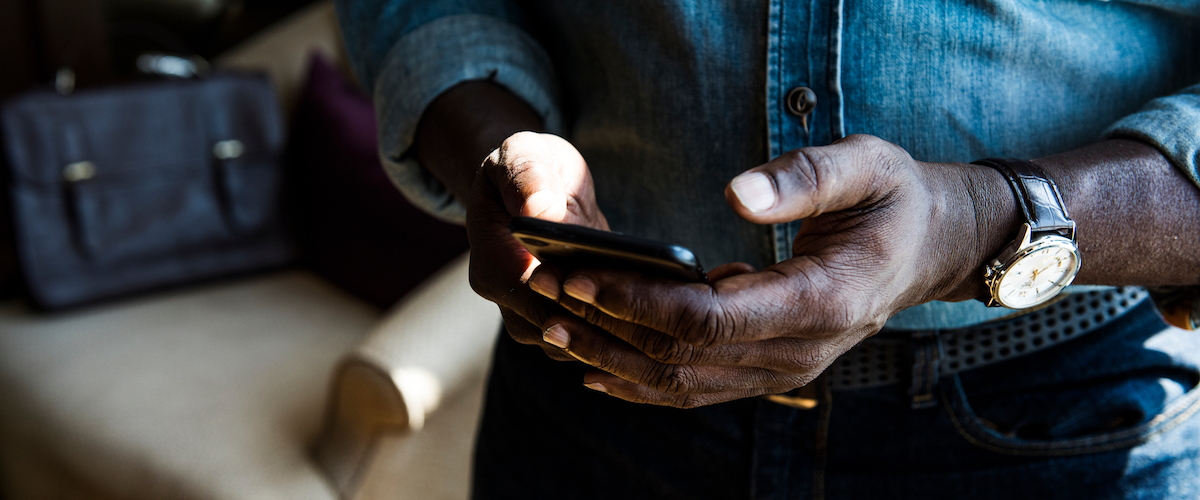 Man on mobile phone