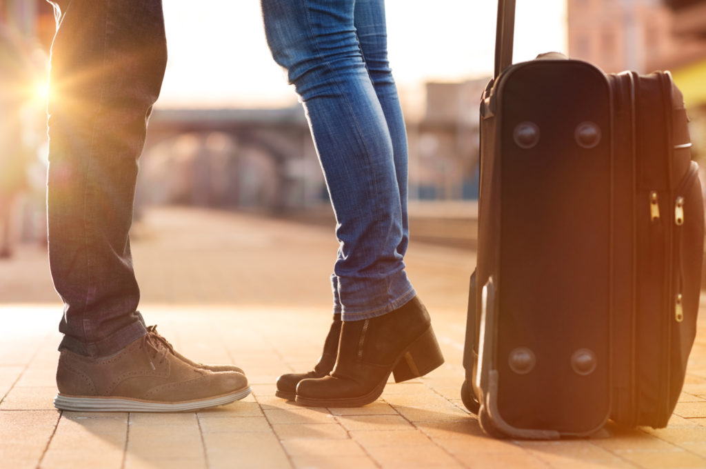 Couple Traveling in the Autumn