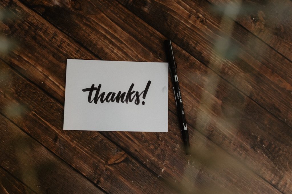 Handwritten Thank You Note