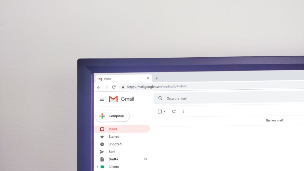 Gmail Interface Showing on a Computer Monitor