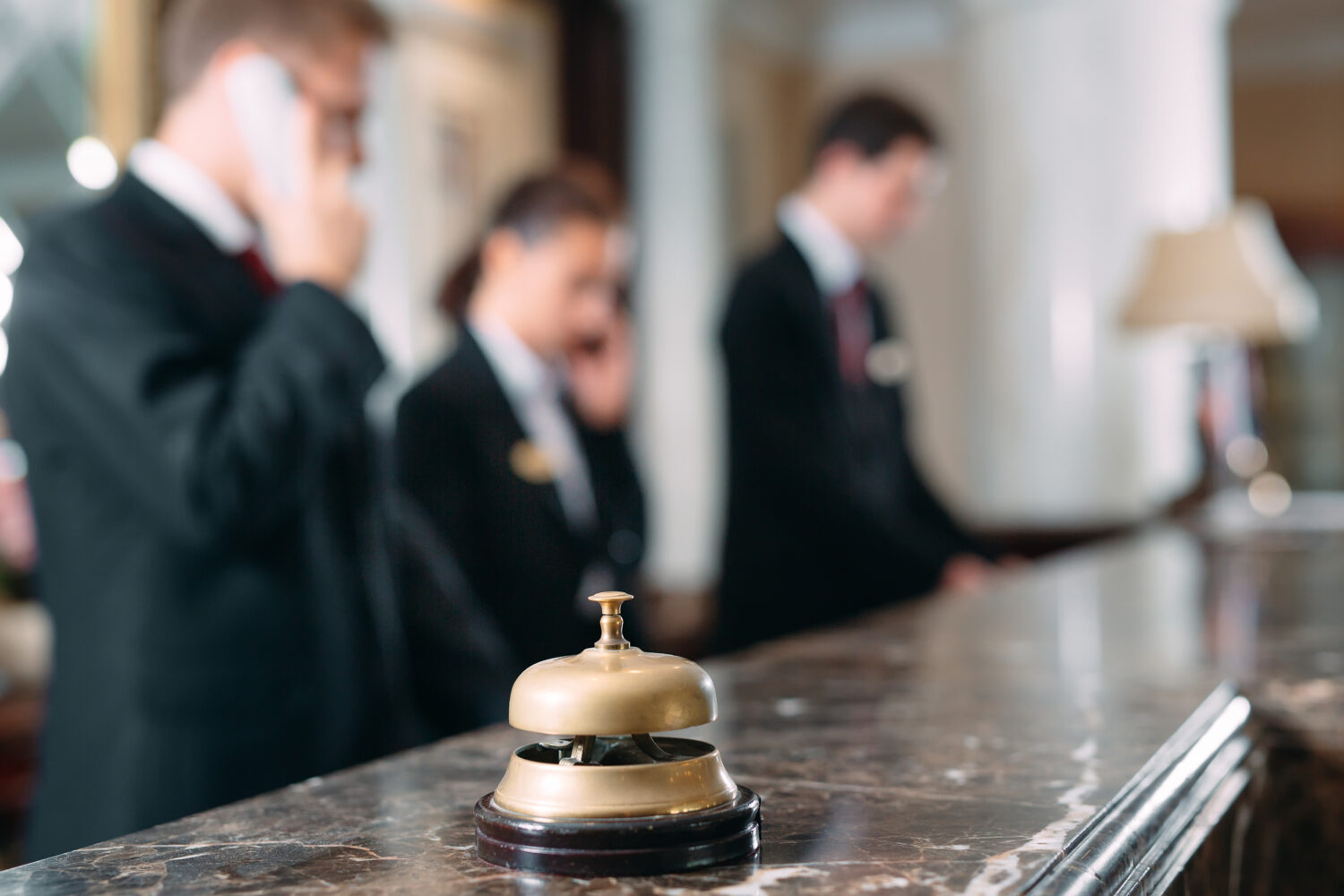 hotel service bell at front desk